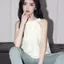 Áo Vest dây nơ ngọt ngào mùa hè kiểu Pháp Gạc xích liên kết Pure Desire không tay sang trọng quây hàng đầu