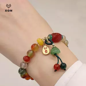 Vòng tay sen dân tộc bằng đá tự nhiên phong cách Trung Quốc mới Thiết kế thời trang quốc gia Vòng tay mới Quà tặng mùa thu đông dành cho nữ [Mina]