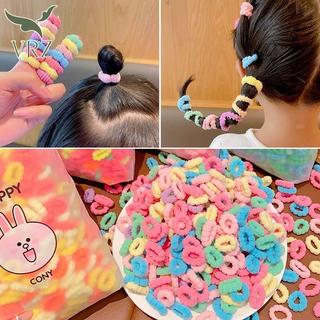VRZ 100 dây buộc tóc nylon cao su co giãn nhiều màu cho bé gái, phụ kiện tóc trẻ em HOT