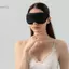 Mặt nạ ngủ bằng lụa bắt chước, Vỏ mắt hình tròn 3D không áp lực, Bịt mắt mềm để ngủ, Mặt nạ mắt ngủ bằng lụa sang trọng
