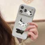 Ốp lưng iPhone họa tiết da mạ họa tiết mèo iP 17 16 15 14 13 12 11 Pro Max Plus Max