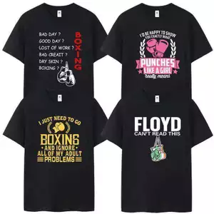 Áo thun ngắn tay có sẵn Fighting Boxing 100% Cotton cao cấp đầy màu sắc họa tiết găng tay in hình mùa hè