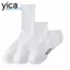 YICA 3 Đôi Tất Thể Thao, Tất Cotton Mềm Chống Trơn Trượt, Tất Ống Dài Siêu Thấm Hút Thoáng Khí Cho Bóng Đá Tennis