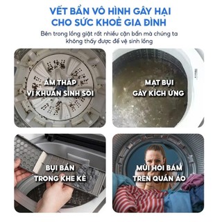 Bột tẩy lồng máy giặt TopGia vệ sinh khử mùi, làm sạch cặn bẩn, phù hợp mọi loại máy giặt, gói 125g