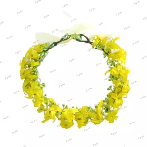 Vòng hoa hoa hạt cải dầu PYCOU, Danh lam thắng cảnh mục vụ Băng đô hoa bằng vải sáng, Băng đô hoàn hảo Vòng hoa hoa cho bé gái Phụ kiện tóc trẻ em Hoa cô dâu Vương miện đi biển