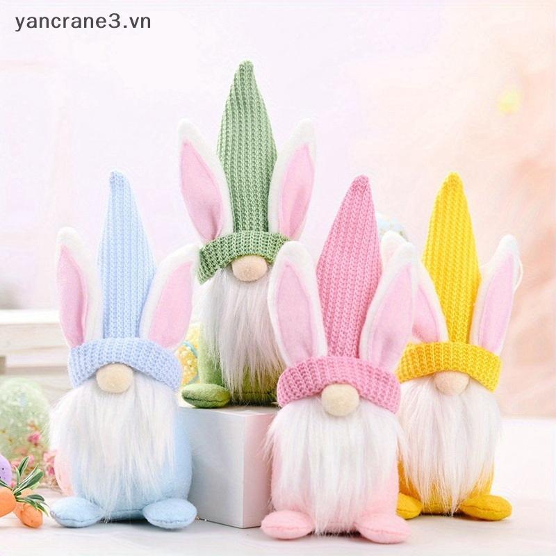 {YAN} Búp bê thỏ Gnome vô danh Phục sinh Trang trí lễ Phục sinh vui vẻ cho đồ dùng dự tiệc tại nhà 2026 Đồ trang trí thỏ treo lò xo Quà tặng trẻ em {ya}
