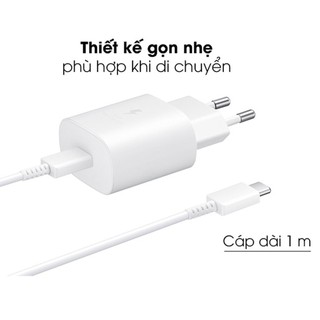 55Sạc nhanh 25W củ và dây Type C to Type C có công nghệ sạc PD nhanh không loạn cảm ứng