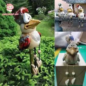 PWSEND Gà Vui Nhộn, Vườn Ngoài Trời Nghệ Thuật Vườn Tượng, Trang Trí Thủ Công Trang Trí Sân Nhựa Trang Trí Sân Trang Trí Gà