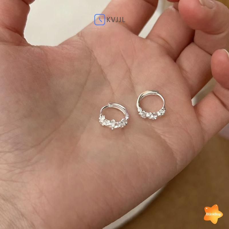 [KvJJL-t] 1 Đôi Bông Tai Vòng Tròn Hoa Hồng Nhỏ AAA Zircon Dành Cho Nữ Quyến Rũ Đính Hôn Trang Sức Cưới Mới