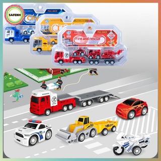 SAFENH Urban Pull-Ba Fire Tru Toy: Quà tặng mô hình xe xây dựng cho trẻ em VN