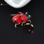 KUZHEN Thời Trang Men Đỏ Bọ Bọ Côn Trùng Thổ Cẩm Cánh Cứng Pin Khăn Xòe Trang Sức Quà Tặng HOT