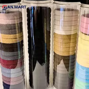 AN.MART 20 Cái / hộp Vòng Khăn Đóng Hộp Đàn Hồi Cao Liền Mạch Đơn Giản Màu Sắc Chắc Chắn Vòng Tóc Đuôi Ngựa Giá Đỡ Dây Tóc Phụ Kiện Tóc VN