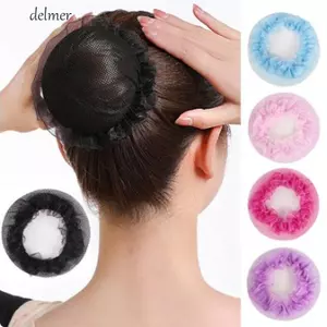 DELMER Lưới Tóc Co Giãn, Mũ Thời Trang Dây Rút Phong Cách Lưới Tóc Ba Lê, Phụ Kiện Thể Thao Móc Dệt Đầu Cô Gái Bun Cover Snood Nữ
