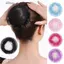 DELMER Lưới Tóc Co Giãn, Mũ Thời Trang Dây Rút Phong Cách Lưới Tóc Ba Lê, Phụ Kiện Thể Thao Móc Dệt Đầu Cô Gái Bun Cover Snood Nữ
