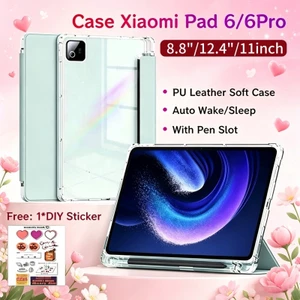 Ốp điện thoại Xiaomi Pad 6 / 6 Pro 11 inch có khe cắm bút Vỏ bảo vệ từ tính Xiaomi MiPad 8 / 8Pro 11.2 inch có mặt sau trong suốt POCO Pad X1 11.2 inch Vỏ Xiaomi Pad Mini