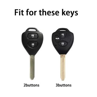 2 / 3 Nút TPU Tự Động Vỏ Fob Cho Xe Toyota RAV4 Vương Miện Avalon Venza Corolla Camry Reiz Matrix Auris Chìa Khóa Xe Ô Tô Bao Phụ Kiện