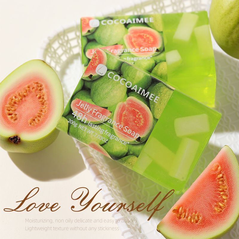 Hương Vị Trái Cây Hương Thơm Xà Phòng Trong Suốt ổi Nho Đào Lychee Cam Dâu Tây Hương Thơm Lâu Dài Tắm Rửa Tay Làm Sạch