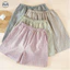 Quần short sọc sóng nhuộm sợi Cotton nguyên chất phong cách cặp đôi / Quần short đi biển ngoài trời mùa hè / Có thể mặc bên ngoài Quần Pyjama tại nhà