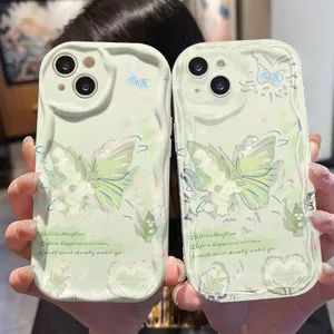 Ốp Lưng Samsung Galaxy A07 A06 A05 A04 A17 A16 A15 A14 A13 A25 A23 A22 A35 A33 A32 A31 A56 A55 A52 A51 A50 Kem Vồng Cong Edge Motif Bướm NYK279