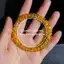 Vòng tay bàn tính pha lê màu vàng Unisex - Hạt lấp lánh mặt 8mm - Sự giàu có may mắn thu hút trang sức sang trọng - Hoàn hảo cho mọi dịp