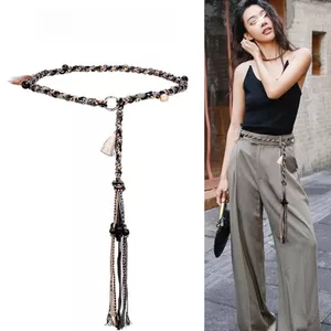 Handmade Phong Cách Bohemian Eo Dây Đeo Phù Hợp Với Dụng Cụ Tiện Dụng Phù Hợp Với Áo Len Đầm Áo Retro Khí Quyển Phụ Kiện 6.2