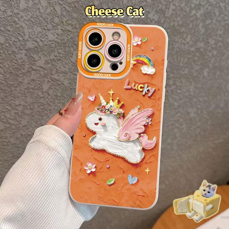 Chúc May Mắn Cam Thỏi May Mắn con ngựa Ốp Lưng Điện Thoại iPhone 17 Pro 13 14 15 Plus 11 12 16 Pro Max Xs Max 7Plus SE