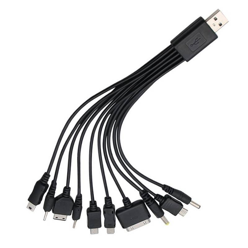 TVKR Đa Pin Cáp Sạc USB Cáp Dây Dữ Liệu Dây 10 Trong 1 Đa Năng USB Truyền Dữ Liệu Đa Năng OIK