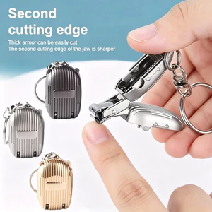 Mới Gấp Móc Khóa Cắt Móng Tay Mini Di Động Cắt Móng Tay Hộ Gia Đình Nhỏ Gọn Cắt Móng Tay Dụng Cụ Làm Móng Tay