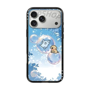 Từ Tính Nhiều Màu Sắc Nổi Chó Con Vỏ Mới Acrylic Ốp Lưng Điện Thoại 16 15 14 13 IPhone 17 Pro Max 17Air Vỏ Chống Sốc