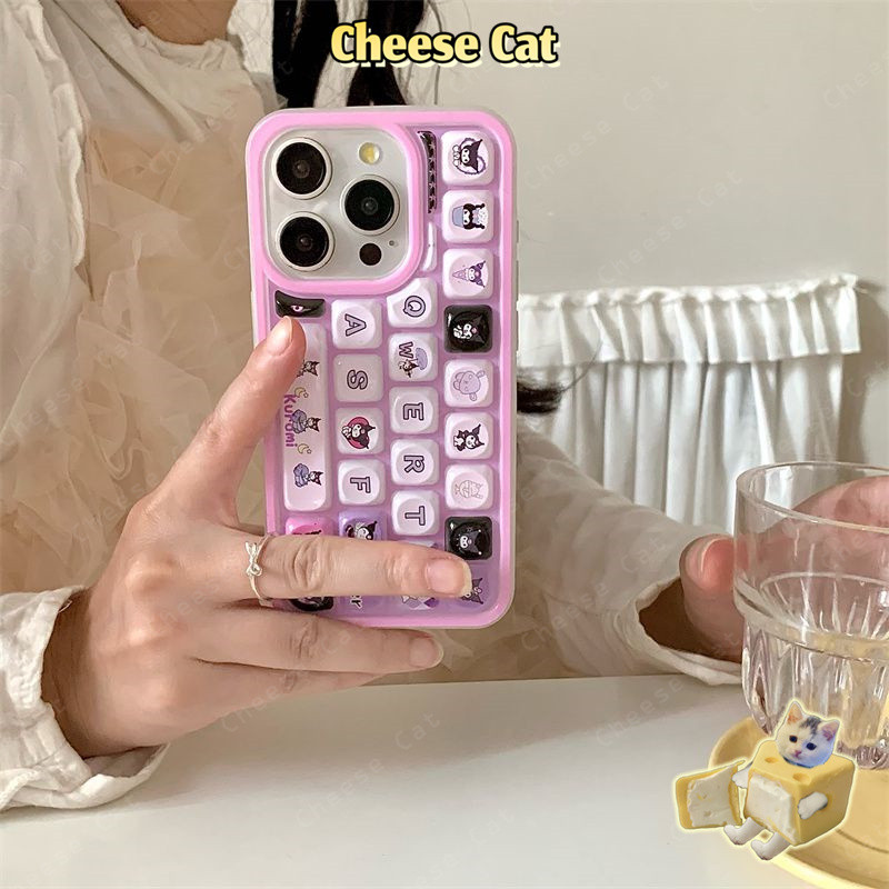 Kitty/Kurom/JellyyCat ốp điện thoại hoạt hình có họa tiết nổi tiếng cho iPhone 11 14 13 15 12 16 17 Pro Max