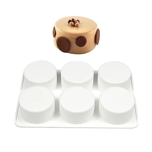 Khuôn làm bánh Mousse 3D bằng silicon cấp cc với 6 khoang Dụng cụ làm bánh thủ công Thích hợp để nướng sô cô la tráng miệng