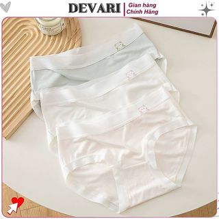 Quần lót nữ cotton kháng khuẩn co giãn thấm hút tốt cạp vừa tôn dáng sexy kiểu dáng basic DEVRI LY03