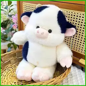 Bò Nhồi Bông Mềm Trang Trí Dễ Thương Làm Dịu Động Vật Nhồi Bông Đồ Chơi Dành Cho Trẻ Em Người Lớn Ghế Sofa Văn Phòng Mầm Non Sống saixit2vn