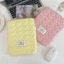 Túi đựng laptop iPad 11 inch và 14 inch chống sốc, chần bông trái tim màu pastel dễ thương