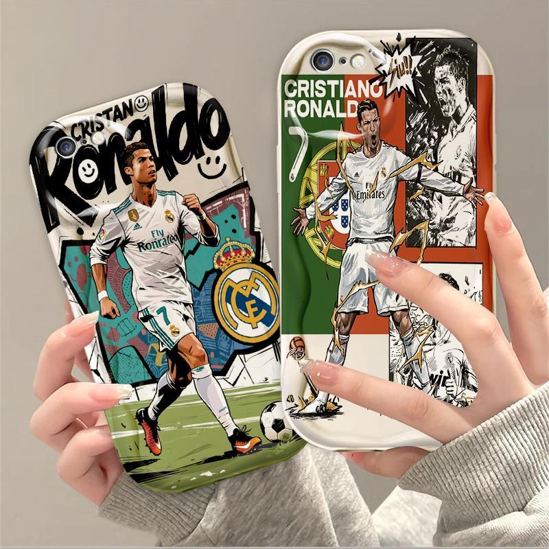 Thích Hợp Cho iPhone 6 6S 6 Plus 6S Plus 7 8 Plus SE 2020 3D TPU Mềm World Cup Cristiano Ronaldo Sinh Viên Ốp Điện Thoại Chống Sốc