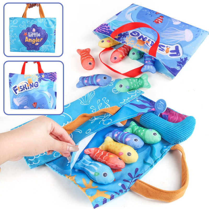 Đồ chơi Montessori,Bộ Câu Cá Trẻ Em Vải Mềm An Toàn,RÈN LUYỆN GIÁC QUAN,Giáo Dục Sớm Cho Trẻ Mới Biết đi