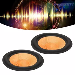 WANYEDI 2 Chiếc Loa Giấy Nón, 1 Inch Lỗ Khoan & 6 Inch Đường Kính Ngoài Loa Siêu Trầm Xung Quanh Nón, Dễ Dàng Lắp Đặt Màu Cam Trống Giấy Siêu Trầm Thay Thế