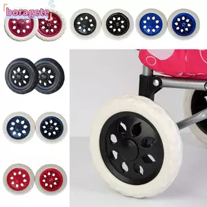 BORAGETE 2 Chiếc Shoppin Xe Bánh Xe, Thay Thế Bánh Xe Lốp Linh Hoạt, Thời Trang 6.3Inch EVA Chống Trượt Du Lịch Xe Đẩy Bánh Phụ Kiện Hành Lý