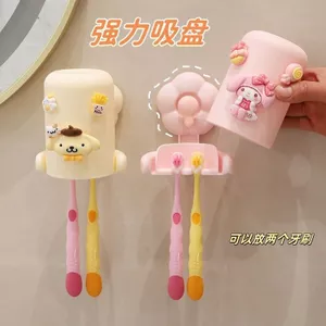 Bàn Chải Đánh Răng Giá Để Bàn Chải Đánh Răng Treo Tường Đục Lỗ Dễ Thương Cốc Nước súc Miệng Hoạt Hình Vệ Sinh Điện Bàn Chải Đánh Răng Kem Đánh Răng