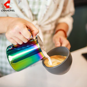 Phong Cách Nhật Bản Thép Không Gỉ 304 Vòng Hoa Xi Lanh Cà Phê Vòng Hoa Cốc Sữa Tay Rỉ Sữa Cốc Đồ Dùng Cà Phê Bộ EGF3