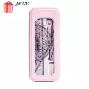 GAVESTO 8 Cái / bộ Thước La Bàn Bộ, Thước Thẳng Bằng Nhựa, Bộ Đa Chức Năng Vuông Tẩy Trong Suốt Dụng Cụ Vẽ Học Sinh
