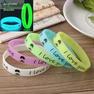 YUUKII 1 / 5 / 10 chiếc Dây đeo cổ tay phát sáng Unisex Glow In The Dark Shine Silica Gel