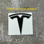 Ốp trước hoặc cốp sau Logo cho Tesla Bộ thay thế Model 3 / Y - Kim loại Đen Logo Biểu tượng Phụ tùng trang trí ngoại thất ô tô