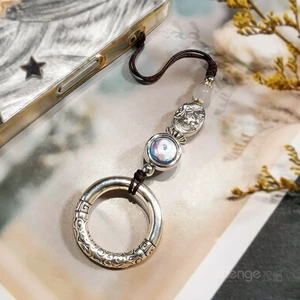 Điện Thoại Di Động Dây Vòng Phong Cách Vòng Tròn Khóa Mặt Dây Chuyền Nhỏ Sling Xu Hướng Thời Trang diy Bạc Mặt Dây Chuyền Trang Sức Nữ Ngoài Trời