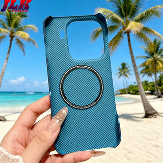 [JLK] Ốp từ tính họa tiết Kevlar bằng sợi Carbon sóng biển sang trọng mùa hè cho OPPO Find X9 Pro X9Pro Ốp lưng cứng điện thoại chống sốc