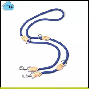 Dây xích đôi chó lớn đa năng có thể điều chỉnh bằng Nylon rảnh tay, thú cưng hai đầu cho 2 chú chó sang trọng