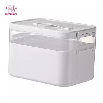 [soxjxi] Hộp Đựng Y Tế Đa Năng Có Khay Hộp Sơ Cứu Hộp Vận Chuyển Phòng Tắm May Thủ Công Phòng Khách