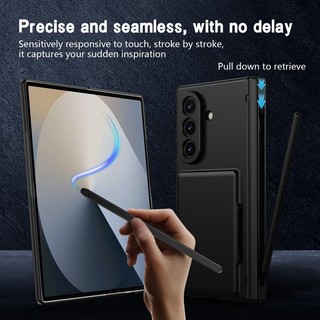 Ốp điện thoại PC cứng bảo vệ toàn thân cho Samsung Galaxy Z Fold 8 Ultra Z Fold 7 Z Fold 6 Z Fold 5 có giá đỡ bút S, 2 khe cắm thẻ, Bảo vệ màn hình