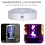 Giá đỡ màn hình xoay WANYEDI, 8 chế độ chiếu sáng Đế hiển thị LED chạy bằng USB hoặc chạy bằng pin, Bạc tích cực Xoay âm 4 chế độ xoay Đèn LED trang trí đế