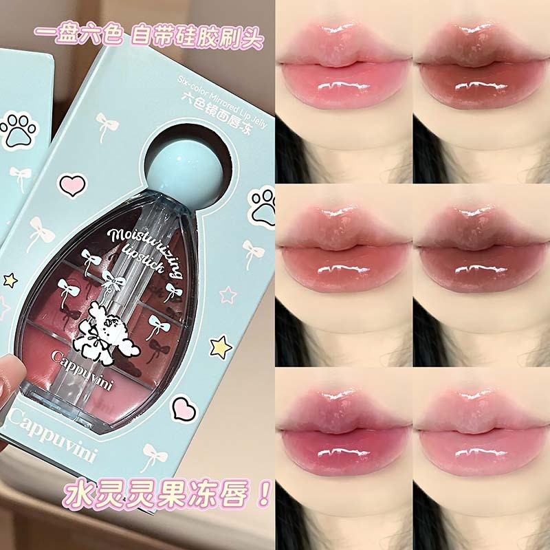 CAPPUVINI [Son bóng gương 6 màu] – Hiệu ứng môi thủy tinh, căng mọng, giá sv, makeup tự nhiên